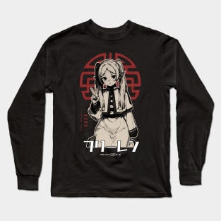 Frieren Gloomy Fanart Design Long Sleeve T-Shirt